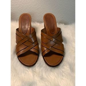 Cole Haan Brown Slip On Heel Sandal